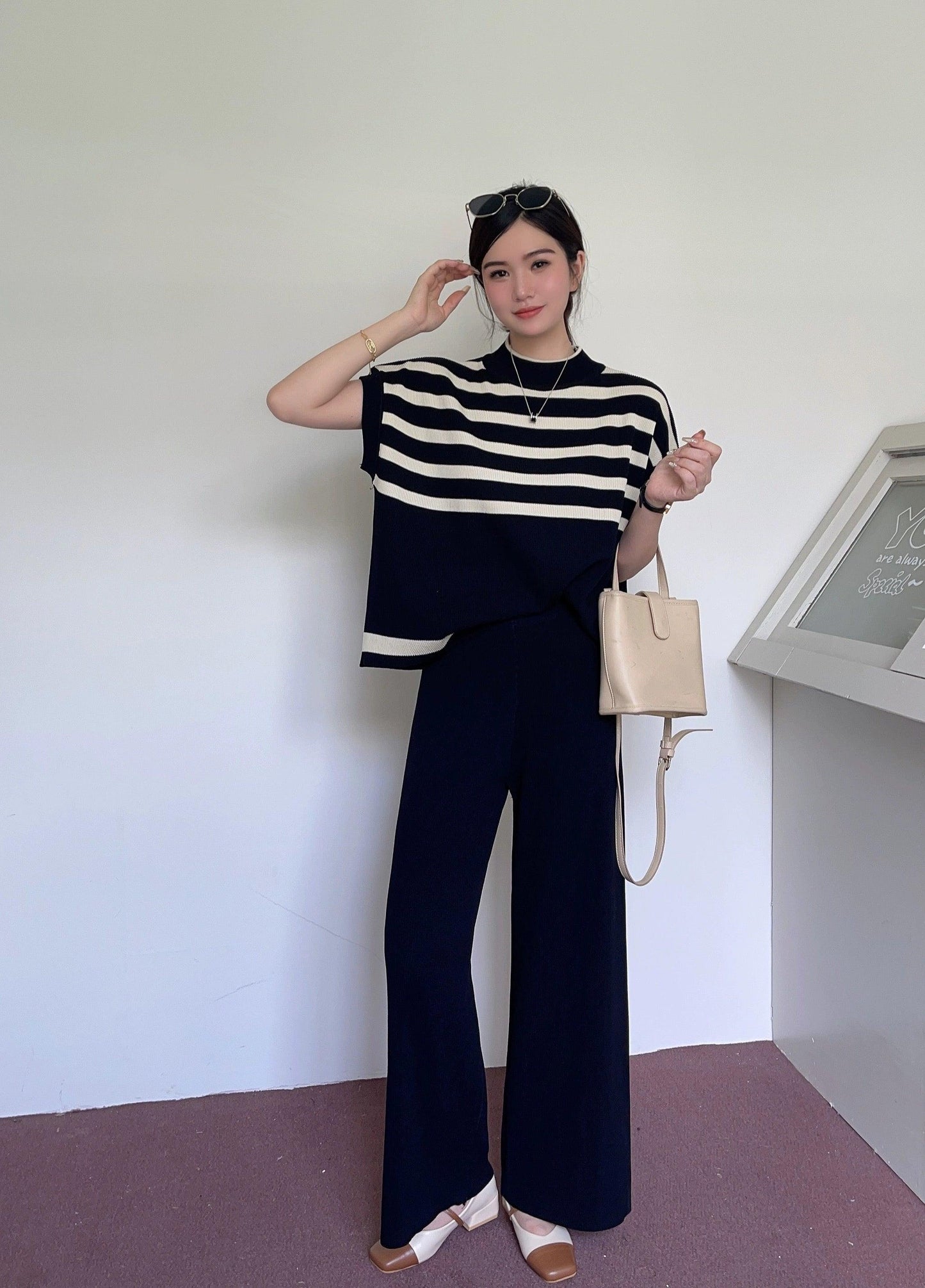 Matsel Ribbed Summer Co-ord Set In Black
