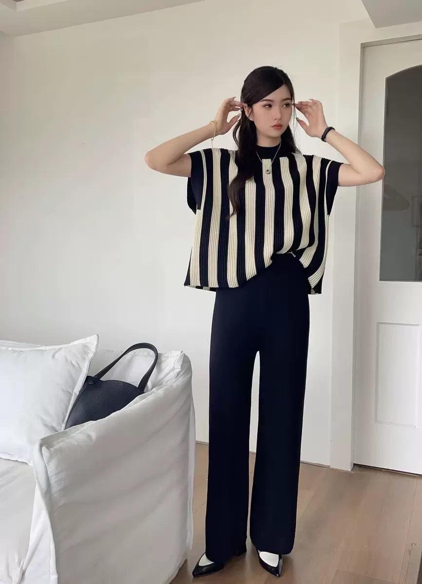 Arizona Ribbed Co-ord Set In Black