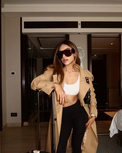 Essie Statement Premium Trenchcoat In Grey