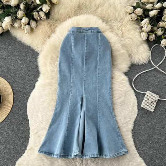 Malibu Maxi Statement Skirt In Blue