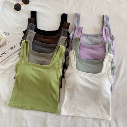 Jared Tank Tops with Inbuilt Bra In Lilac