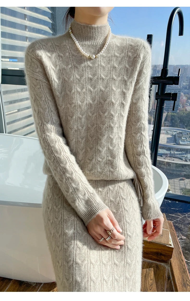 Jiah Winter Coord Set - Set of Sweater and Skirt