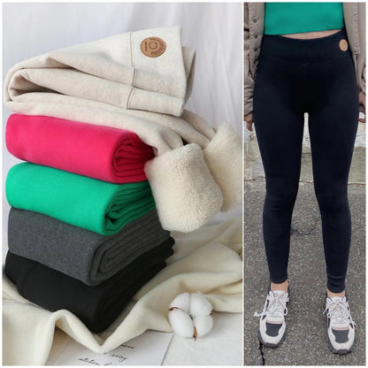 Jenny Slimming Premium Fleece Leggings In Black