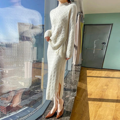 Jiah Winter Coord Set - Set of Sweater and Skirt
