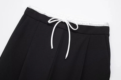 Fady High Waisted Pants In Black