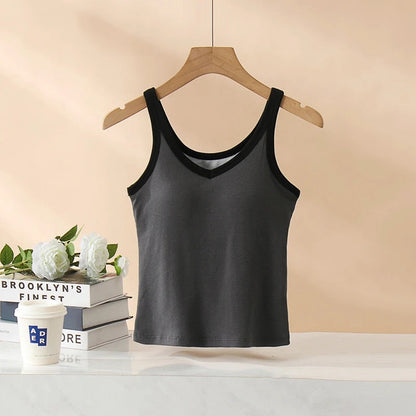 Bagatelle Tank Tops with Inbuilt Bra In Pink