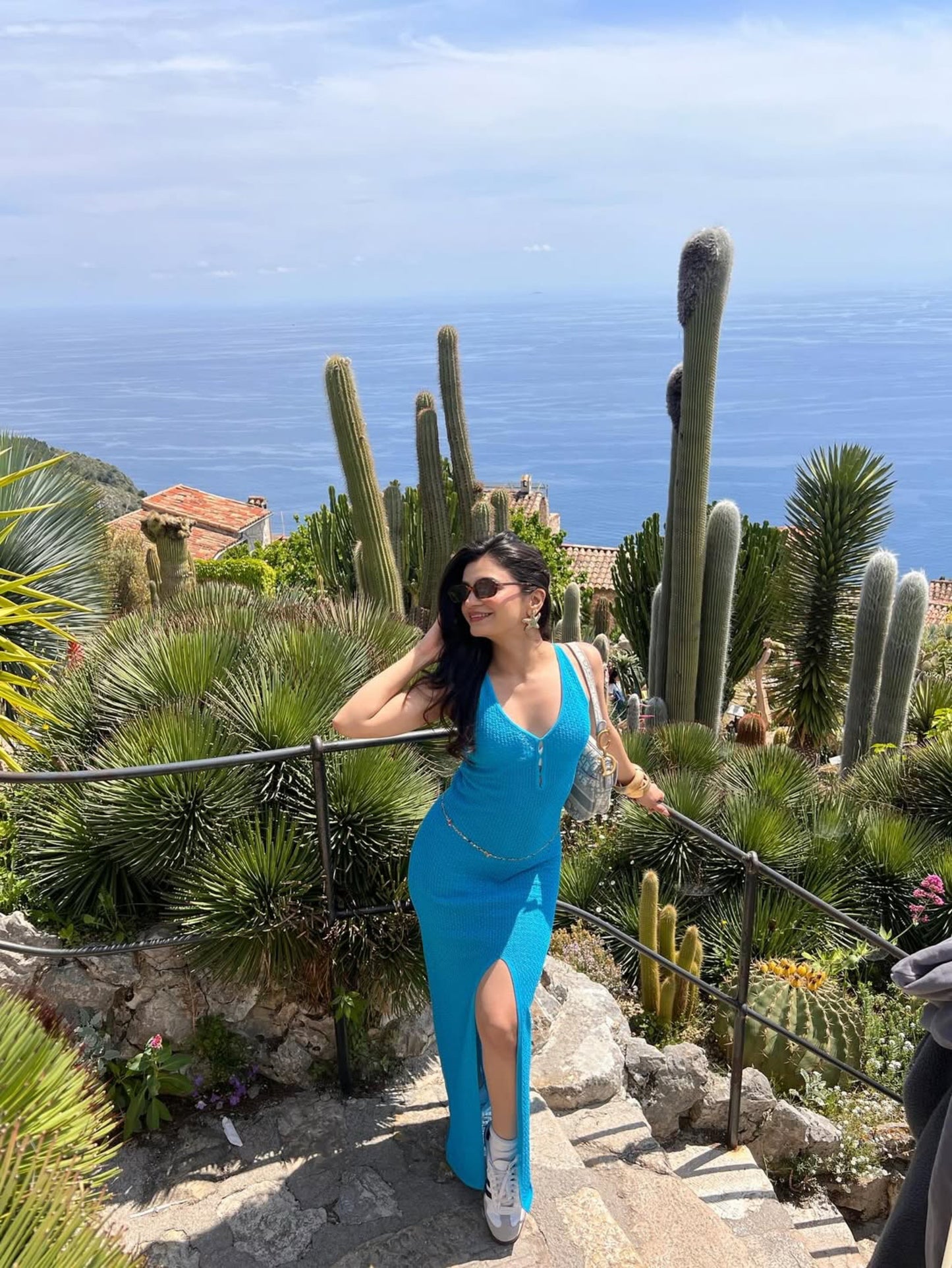 Erina Crochet Slit Maxi Dress