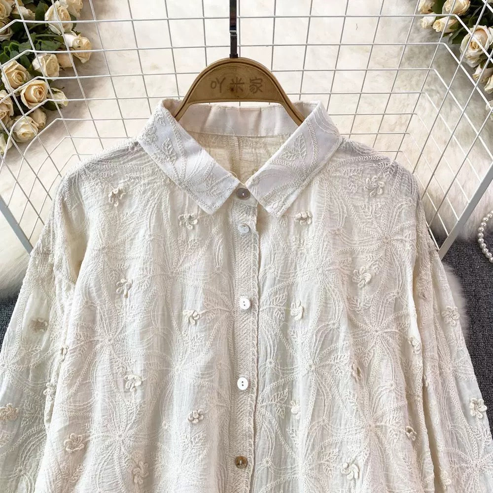 Levy  Embroidered Cotton Shirt