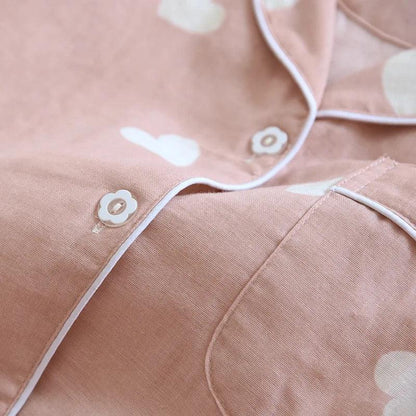 Rebecca Cute Cotton Nightsuits In Pink