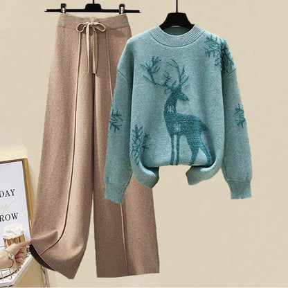 Siruki Woolen Coord Set In Blue
