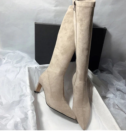 Leona Over Knee Premium Suede Boots