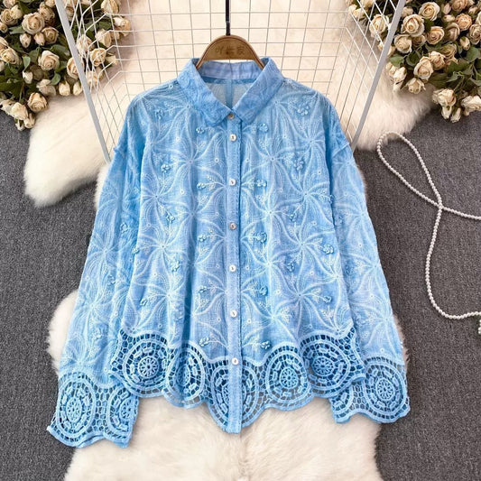 Levy  Embroidered Cotton Shirt