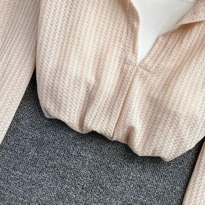 Laurel Full Sleeve Summer Tops In Beige