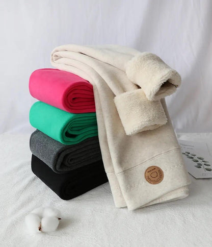 Jenny Slimming Premium Fleece Leggings In Black