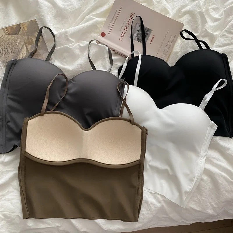 Rome Tank Tops with Inbuilt Bra In Olive