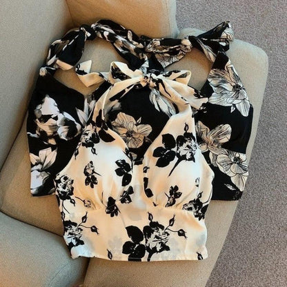 Roots Halterneck Summer Top In White