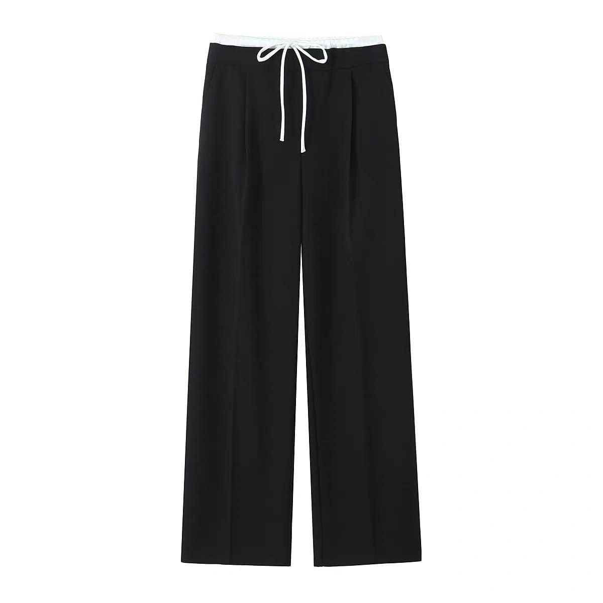 Fady High Waisted Pants In Black