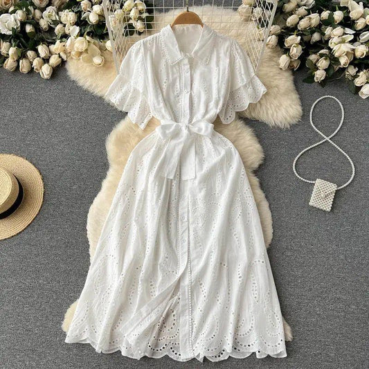 Ginny Cotton Dress In White