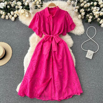 Ginny Cotton Dress In Pink
