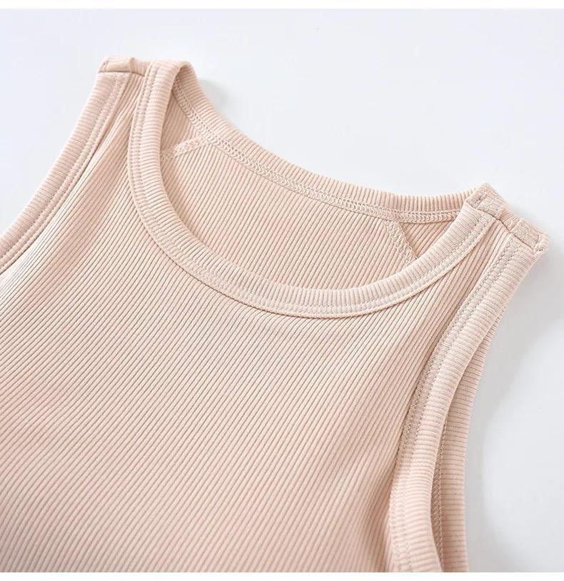 Nicole Tank Tops with Inbuilt Bra In White