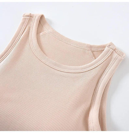 Nicole Tank Tops with Inbuilt Bra In White