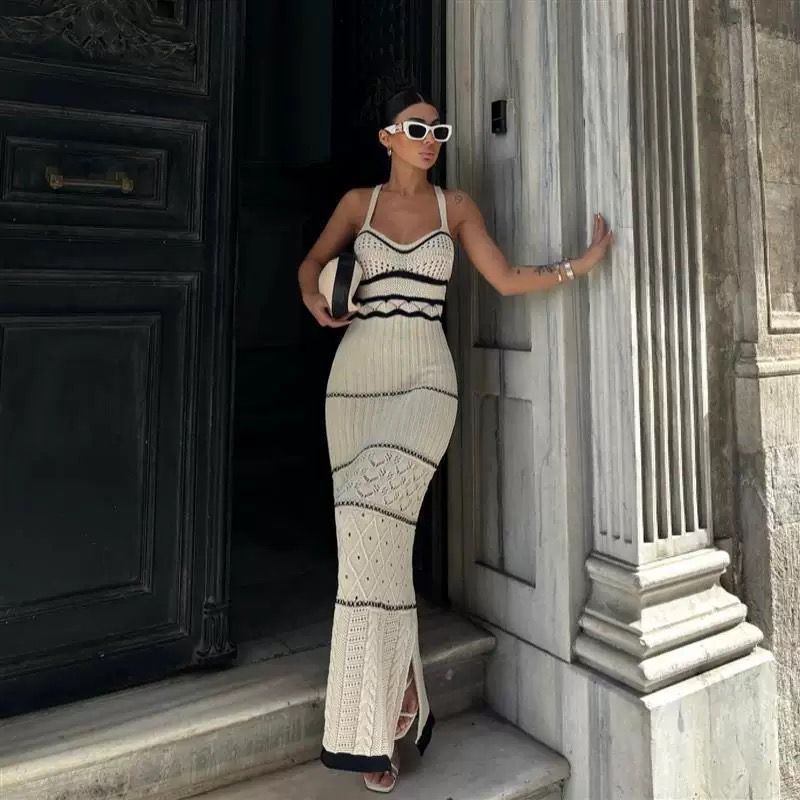 Rhodes Luxe Knit Dress In Beige