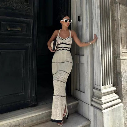 Rhodes Luxe Knit Dress In Beige