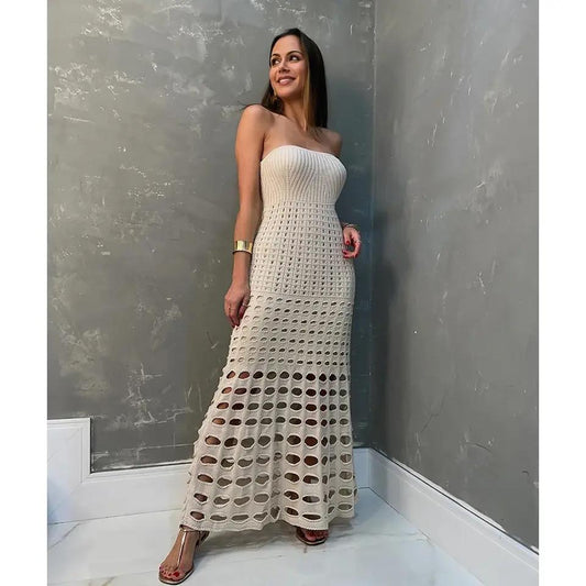 Marbella Soft Knit Crochet Dress