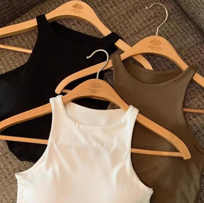 Zia Tank Top With Inbuilt Bra In Black