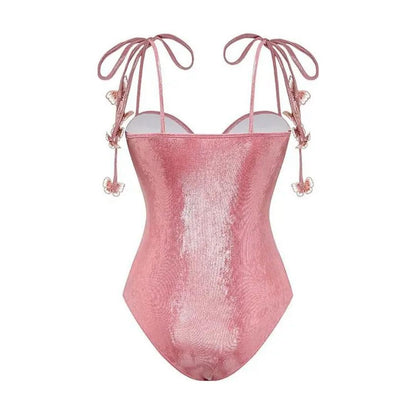 Shane Swimsuit with Sarong Skirt In Pink