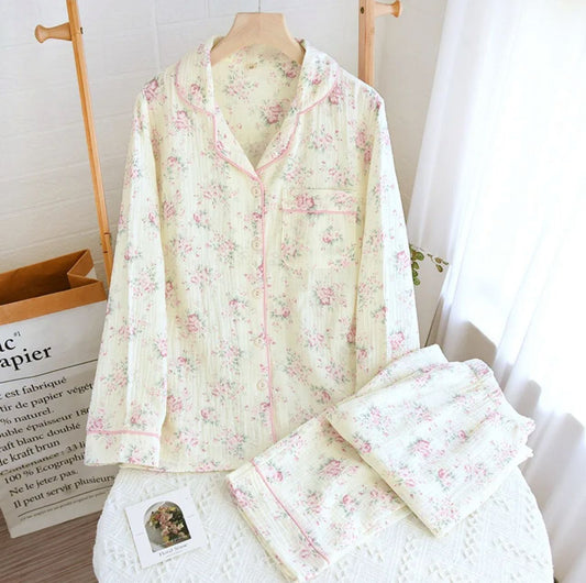 Meria Floral Cotton Nightsuit