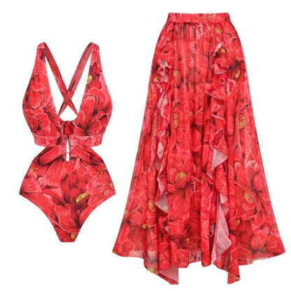 Erica Swimsuit With Ruffled Skirt
