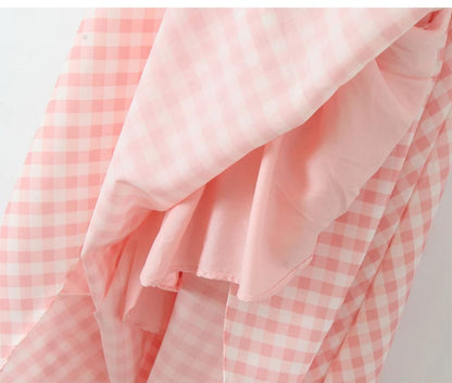 Shireen Drop Waist Midi Dress In Pink