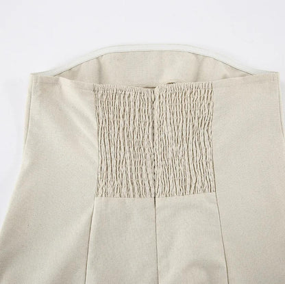 Maisie Offshoulder Holiday Tube Dress In Beige