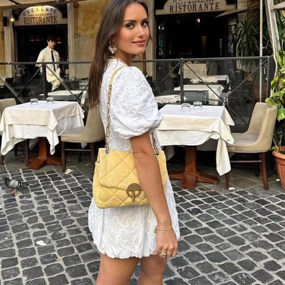 Carly Summer Holiday Dress In White