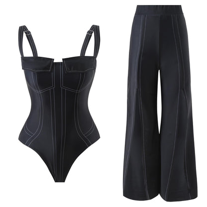 Deris Swimsuit With Pants In Black