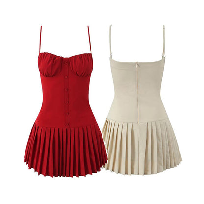 Dolima Summer Dress In Red