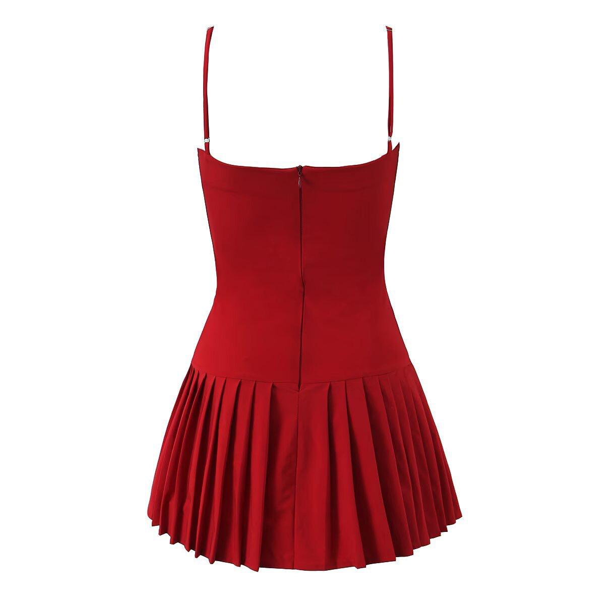 Dolima Summer Dress In Red