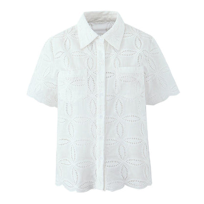 Karen Eyelet Summer Coord Set In White