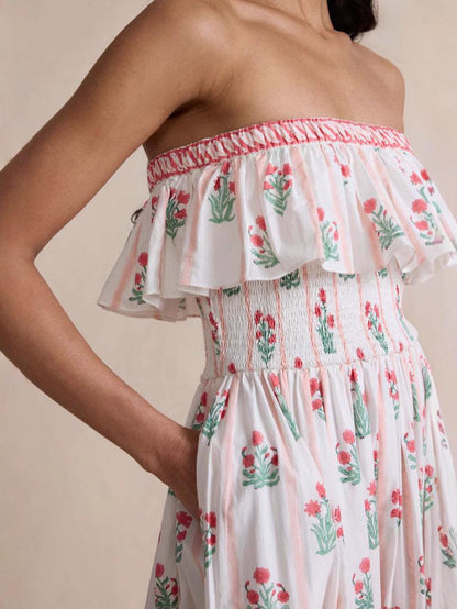 Henna Offshoulder Floral Dress