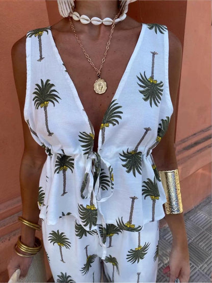 Palm Statement Summer Coord Set