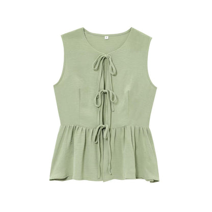 Aderyn Statement Linen Suit Set In Olive Green