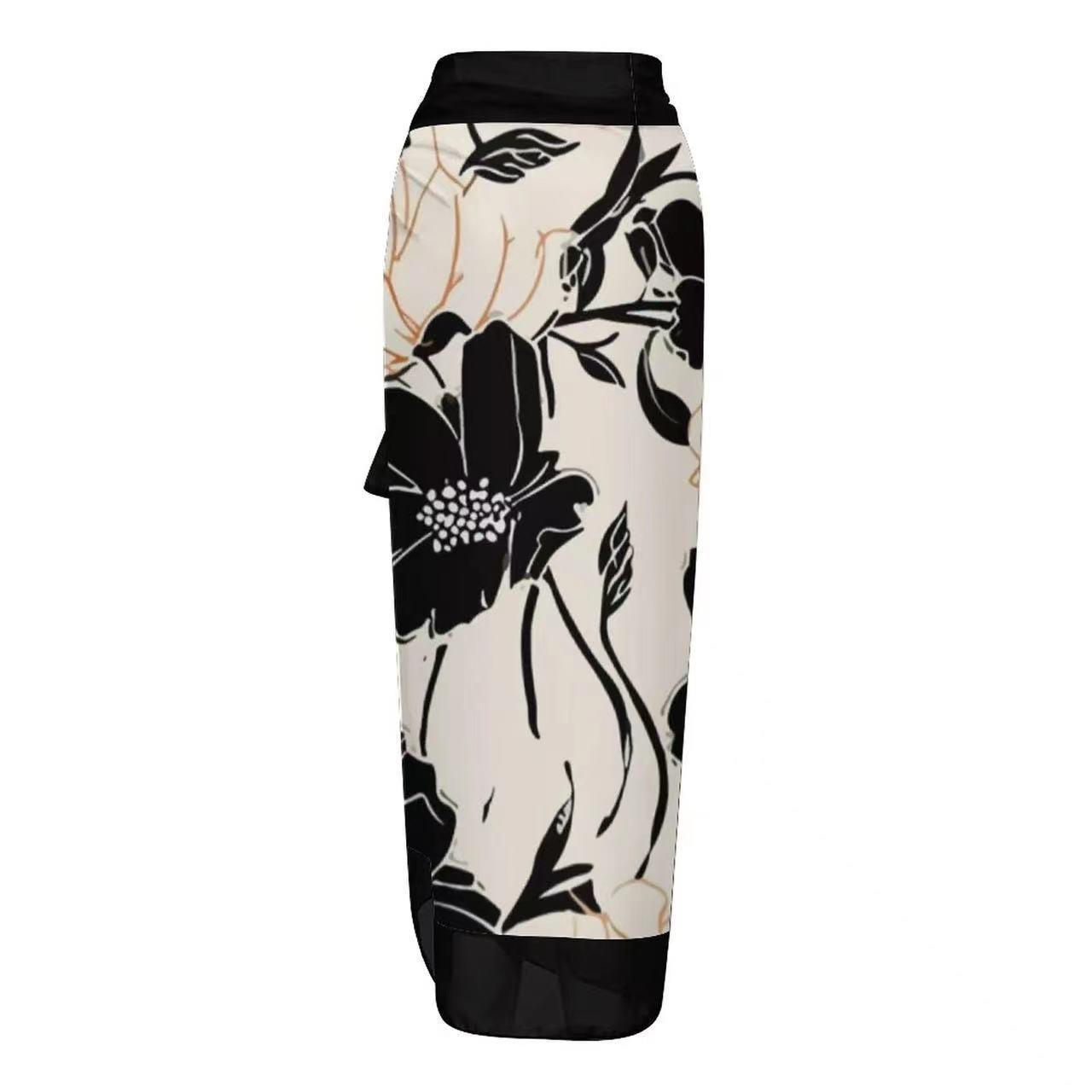Maree Swimsuit With Sarong In Black