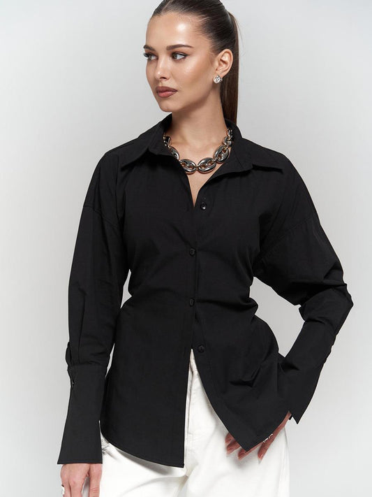 Nelli Statement Formal Shirt In Black