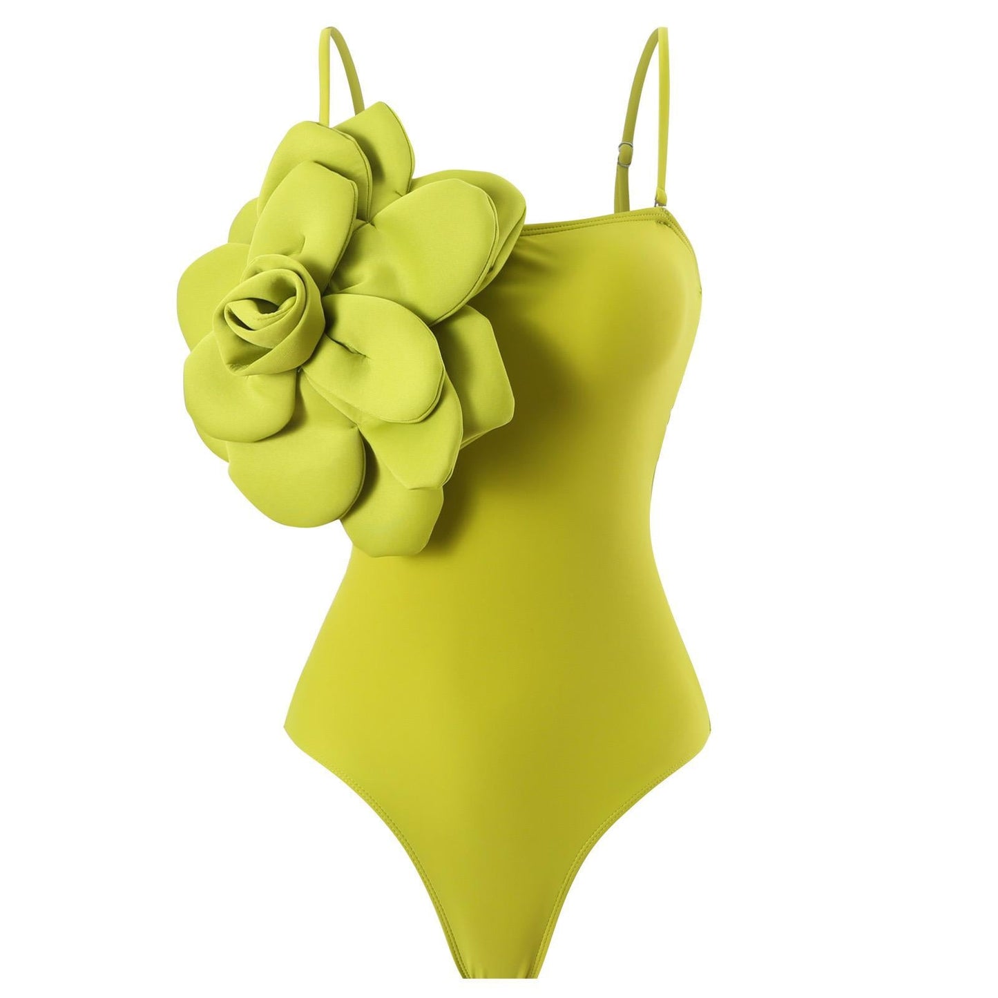 Kelly Rosette Swimsuit With Skirt In Neon