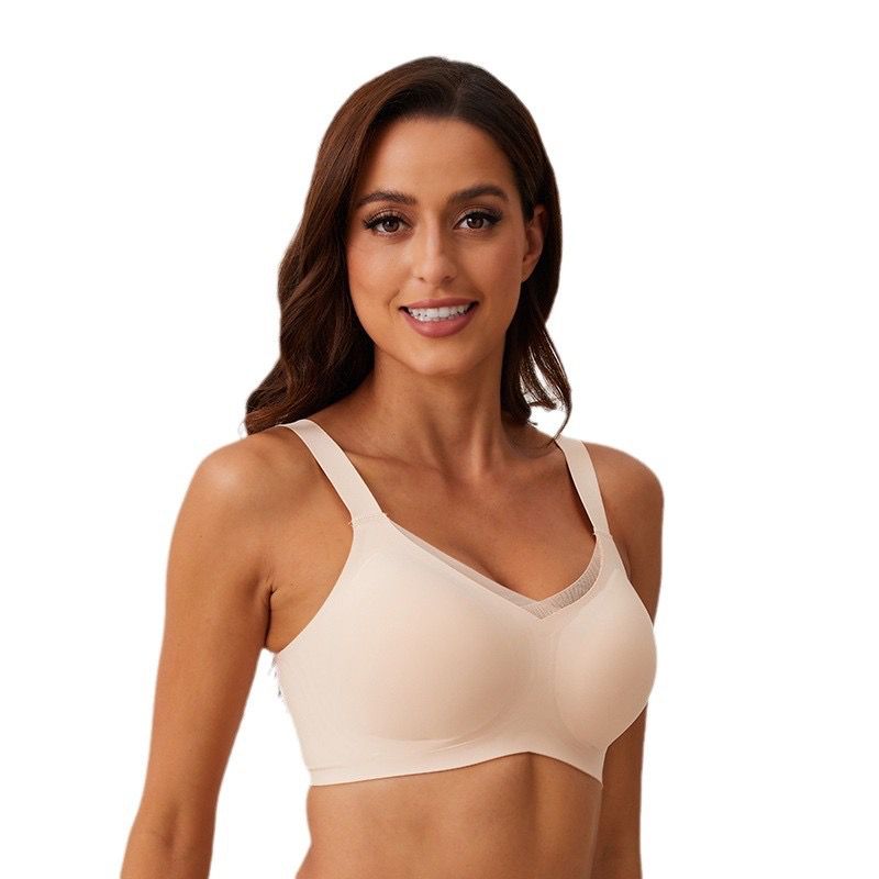 Anne Luxe Seamless Bralettes In Beige