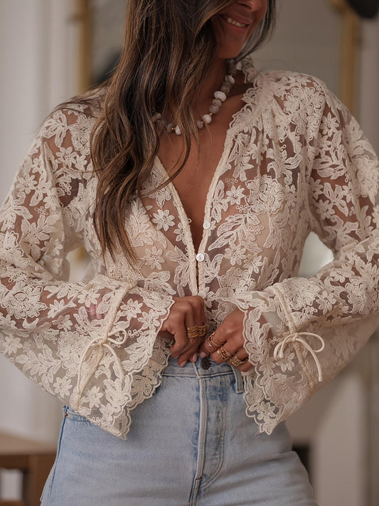 Sarah Embroidered Formal Top