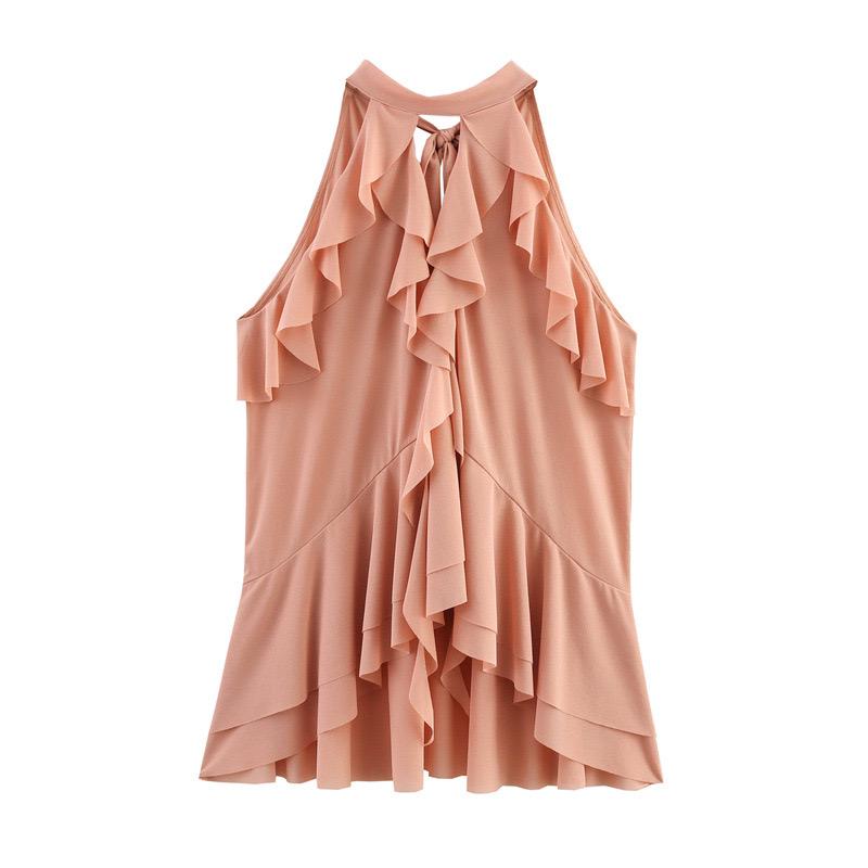 Hena Ruffled Summer Top In Pink