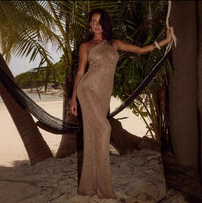 Cynia Oneshoulder Soft Knit Dress