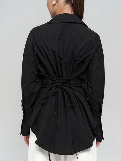 Nelli Statement Formal Shirt In Black